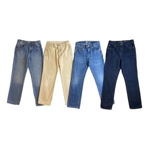 Lot of 4 Gap, Cat & Jack, Place, And Old Navy Boys Straight Leg Jeans Size 12